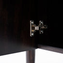 Close-up of a Javon black hinge