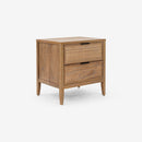 Natural Kalana 2 Drawer Rattan Nightstand angled view