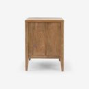 Natural Kalana 2 Drawer Rattan Nightstand rear view