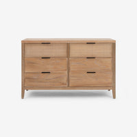 Natural Kalana 6 Drawer Rattan Dresser Front view