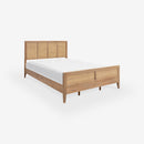 Black Kalana Queen Rattan Bed Angled View