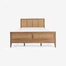 Natural Kalana Queen Rattan Bed Front view