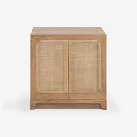 Front View Natural Liora 31.5 Rattan Modular Cabinet