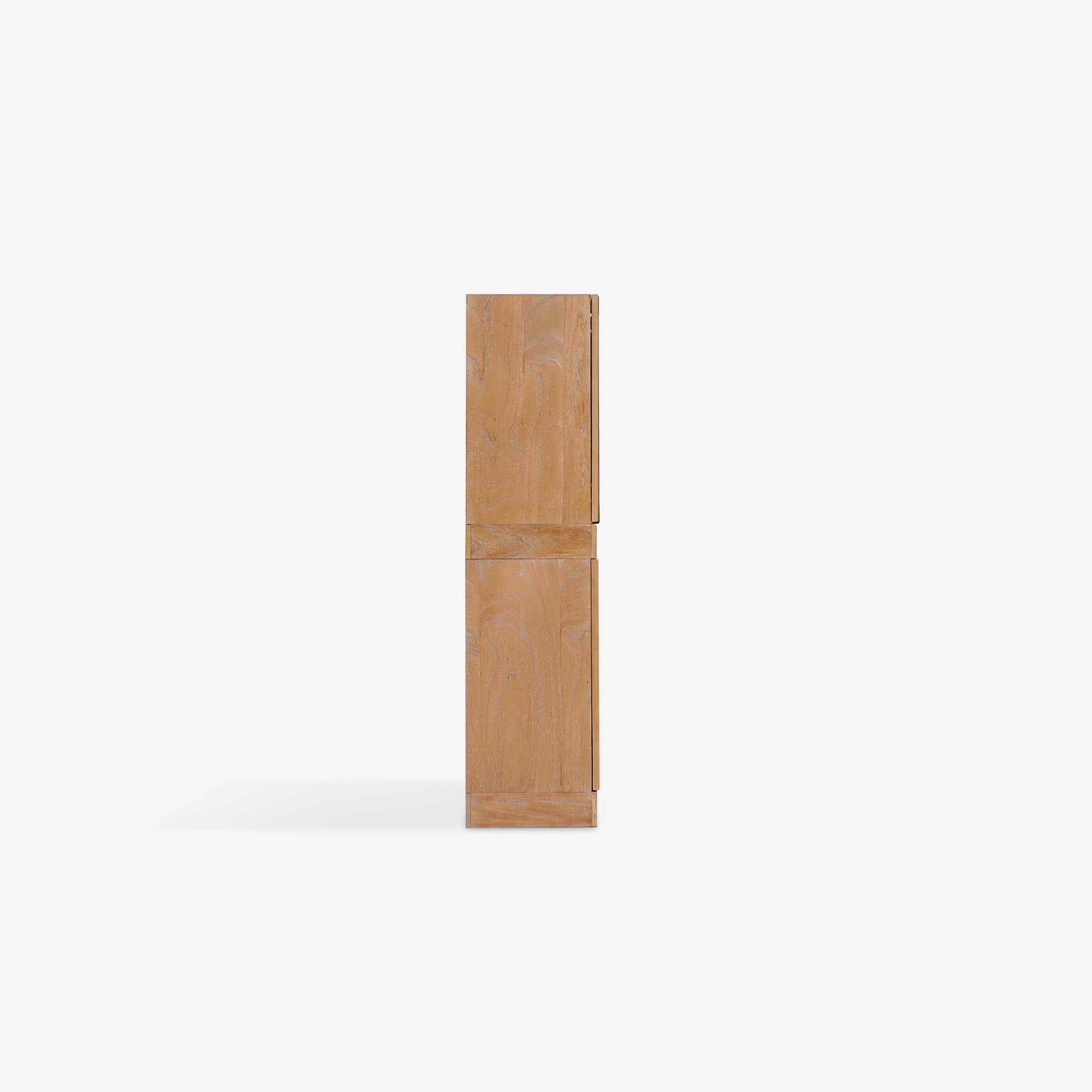 Side view Set of 2 Natural Liora 31.5 Rattan Modular Cabinet