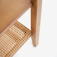 Detail Leg Natural Liora 41 Rattan Console Table 