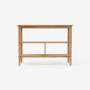 Front View Natural Liora 41 Rattan Console Table 