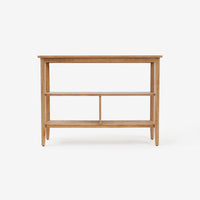 Front View Natural Liora 41 Rattan Console Table 