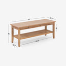Detail Dimension Natural Liora 45 Rattan Bench