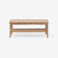 Front View Natural Liora 45 Rattan Bench