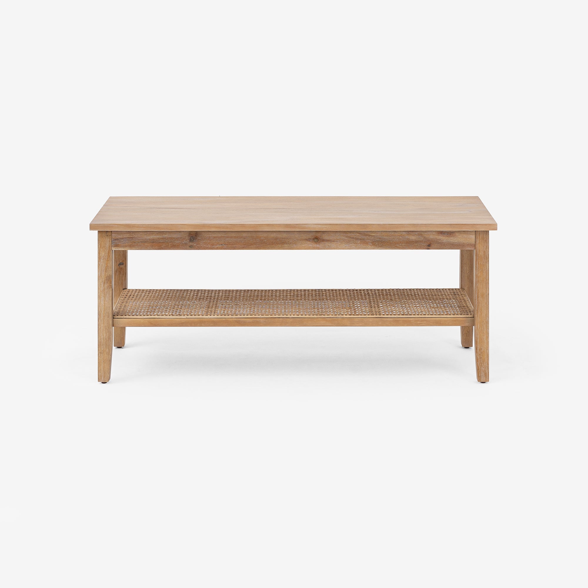 Front View Natural Liora 45 Rattan Bench
