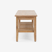 Side VIew Natural Liora 45 Rattan Bench