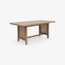 Angled View Natural Liora 72 x 30 Rattan Dining Table