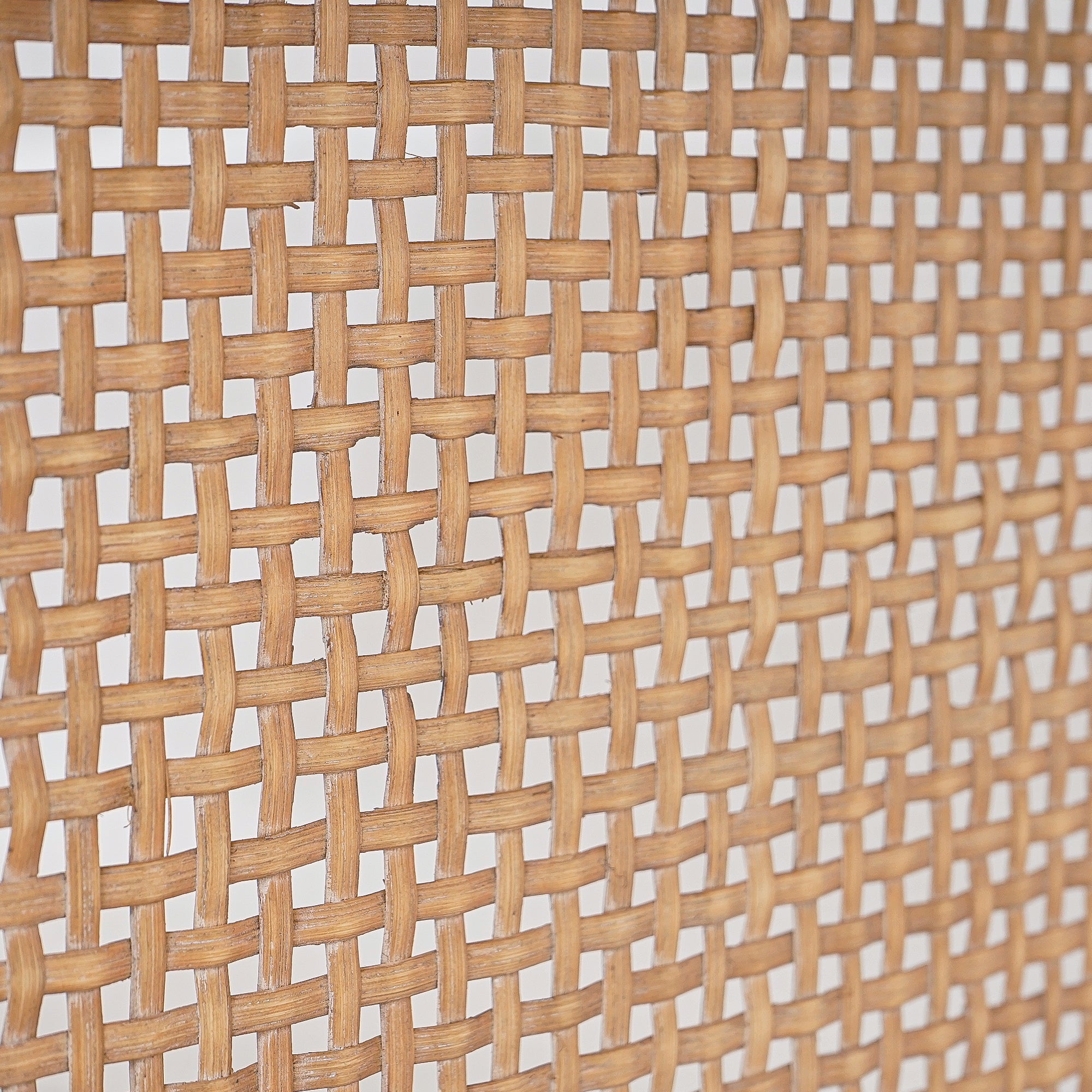 Close-up of woven rattan texture 