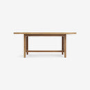Front View Natural Liora 72 x 30 Rattan Dining Table