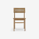 Front view Natural Liora Rattan Dining Chair Set 