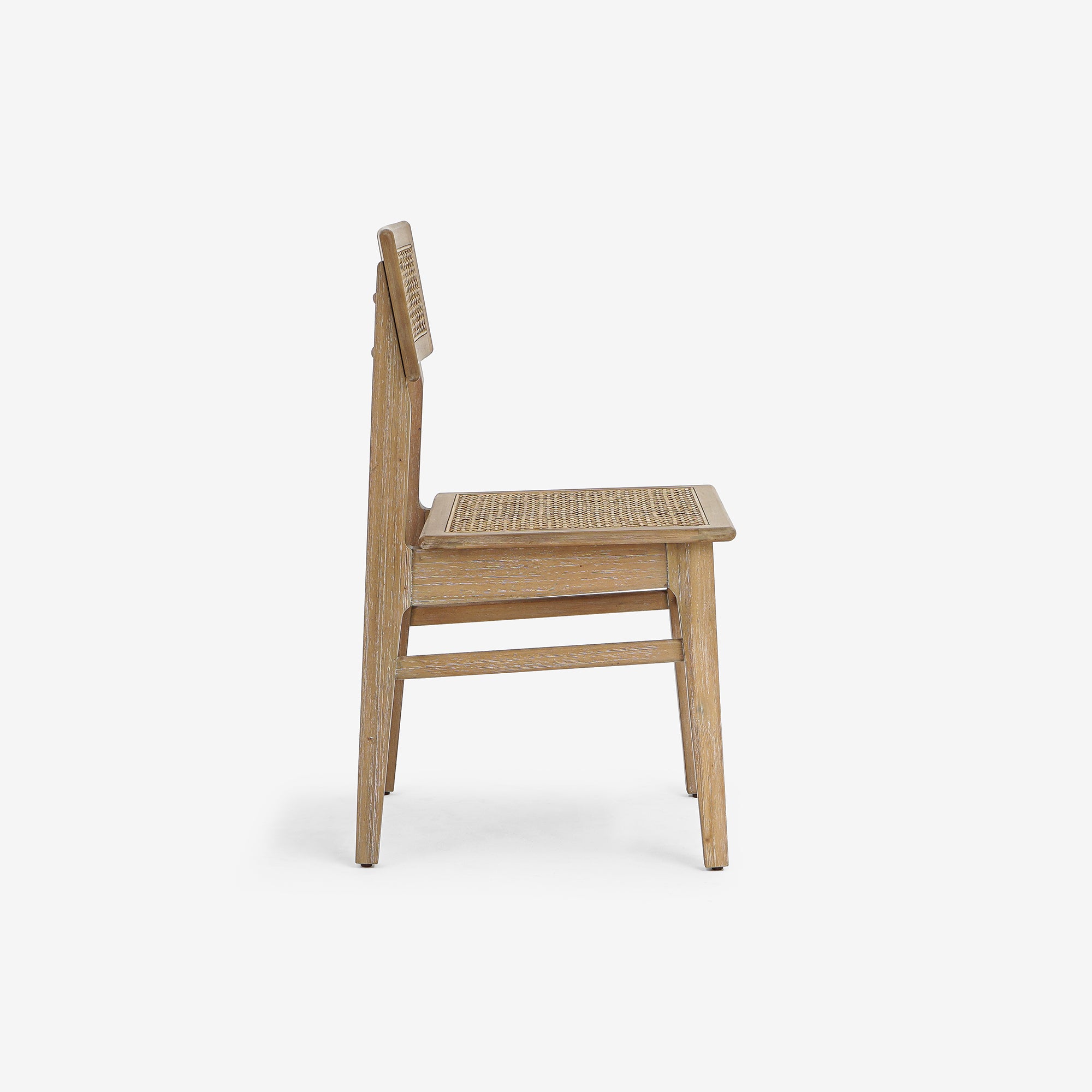Side VIew Natural Liora Rattan Dining Chair Set