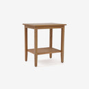 Angled View Natural Liora Rectangular Rattan Accent Table 