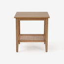 Front VIew Natural Liora Rectangular Rattan Accent Table 