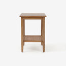 Side VIew Natural Liora Rectangular Rattan Accent Table 