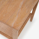 Top View Natural Liora Rectangular Rattan Accent Table 
