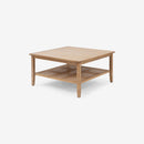 Angled View Natural Liora Square Rattan Coffee Table