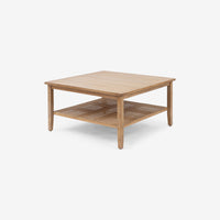 Angled View Natural Liora Square Rattan Coffee Table