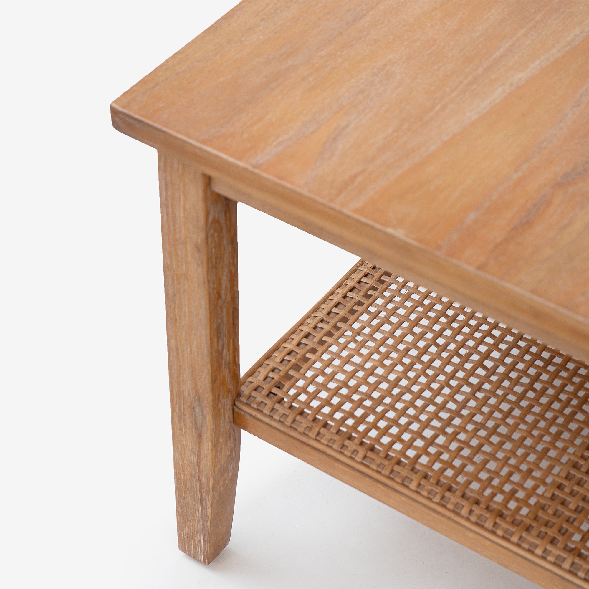 Detail Leg Natural Liora Square Rattan Coffee Table