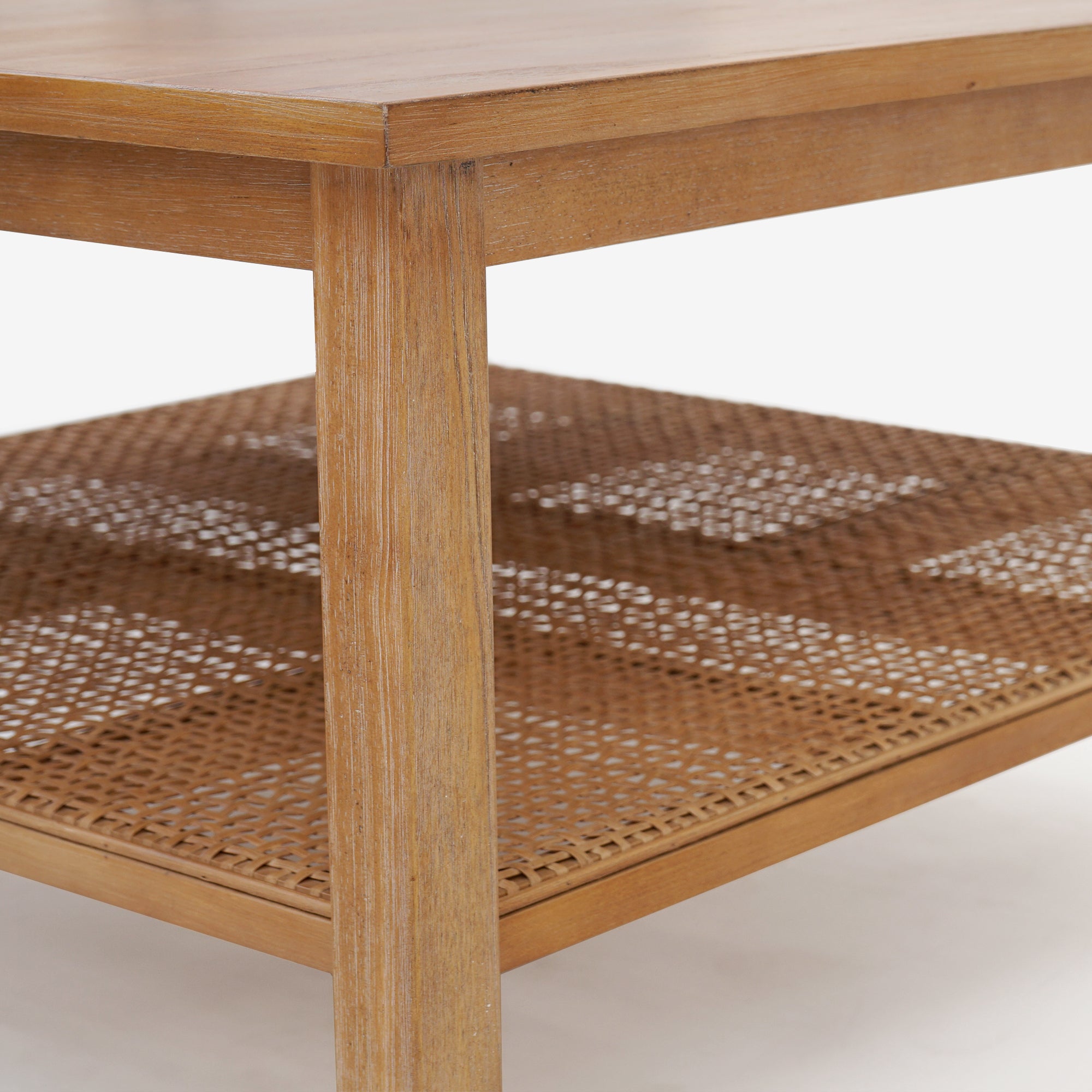 Detail Shelf Natural Liora Square Rattan Coffee Table