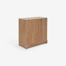Angled View Natural Mira 31.5 Scalloped Modular Cabinet