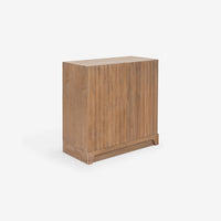 Angled View Natural Mira 31.5 Scalloped Modular Cabinet