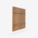 Angled Rear View Natural Mira 31.5 Scalloped Modular Cabinet Doors