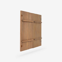 Angled Rear View Natural Mira 31.5 Scalloped Modular Cabinet Doors