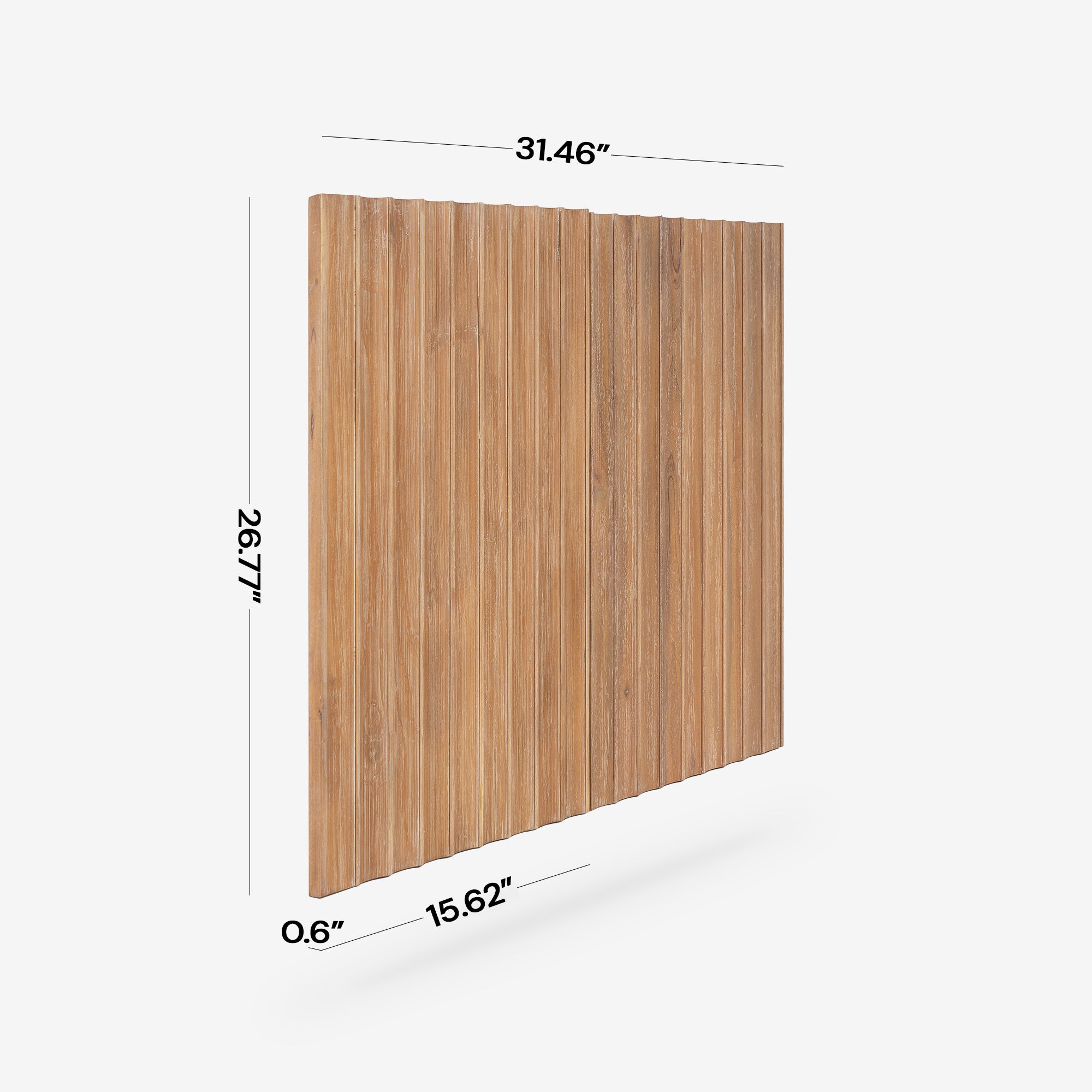 Detail Dimension Natural Mira 31.5 Scalloped Modular Cabinet Doors