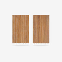 Front View Natural Mira 31.5 Scalloped Modular Cabinet Doors