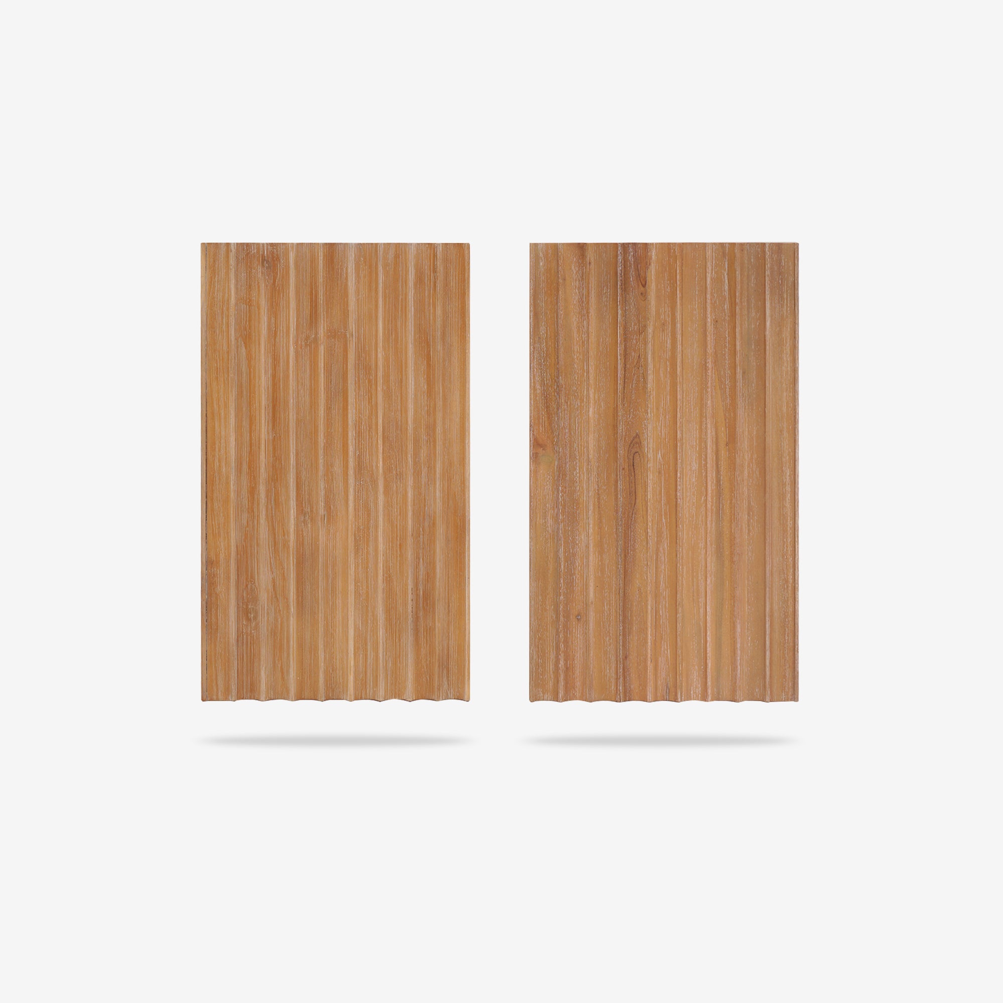 Front View Natural Mira 31.5 Scalloped Modular Cabinet Doors