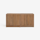 Front View Set Of 2 Natural Mira 31.5 Scalloped Modular Cabinet