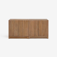 Front View Set Of 2 Natural Mira 31.5 Scalloped Modular Cabinet